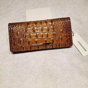 NWT BRAHMIN ADY TOASTED ALMOND WALLET